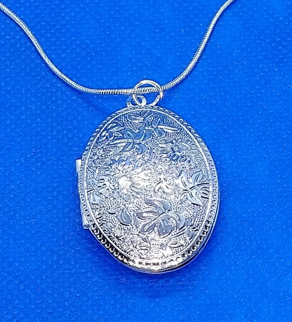 Flowers and Leaves 925 Silver Locket