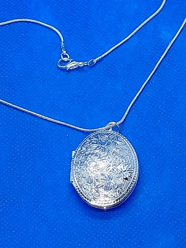Flowers and Leaves 925 Silver Locket