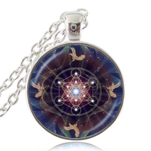 Sacred Geometry Pendant with Angels